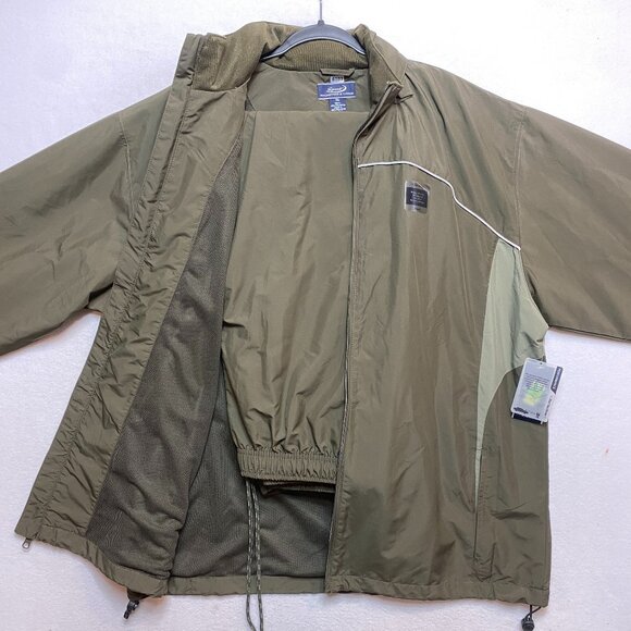 Roundtree & Yorke Track Suit Mens XL Olive Water Resistant Reflective - Picture 1 of 16